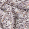 Lavender Cotton Satin Fabric – 110 Cms Wide, Soft Satin Finish, Floral Printed, Made in India-D22309