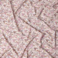 قماش ساتان قطني مطبوع عليه زهور باللون الوردي الفاتح - عرض 110 سم، صنع في الهند - D22311
