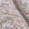 Grey Beige Floral Printed Cotton Satin Fabric – 110 Cms Wide, Made in India-D22314