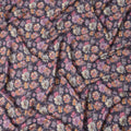 Light Purple Multicolor Floral Printed Cotton Satin Fabric – 110 Cms Wide, Made in India-D22317