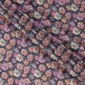 Light Purple Multicolor Floral Printed Cotton Satin Fabric – 110 Cms Wide, Made in India-D22317