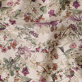 Cream Multicolor Botanical Floral Printed Cotton Lawn Fabric – 110 Cms Wide, Made in Japan-D22320