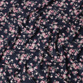 Navy Blue Pink Floral Printed Cotton Lawn Fabric – 110 Cms Wide, Made in Japan-D22325