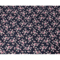 Navy Blue Pink Floral Printed Cotton Lawn Fabric – 110 Cms Wide, Made in Japan-D22325