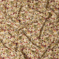 Beige Red Botanical Floral Printed Cotton Lawn Fabric – 110 Cms Wide, Made in Japan-D22327