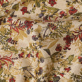 Beige Red Botanical Floral Printed Cotton Lawn Fabric – 110 Cms Wide, Made in Japan-D22327