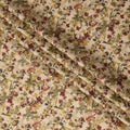 Beige Red Botanical Floral Printed Cotton Lawn Fabric – 110 Cms Wide, Made in Japan-D22327