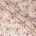 Cream Red Floral Printed Cotton Lawn Fabric – 110 Cms Wide, Made in Japan-D22328