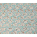 Mint Green Floral Cluster Printed Cotton Lawn Fabric with Beige and Blush Accents, 110 Cms Width, Made in India-D22512
