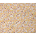 Mustard Yellow Floral Cluster Printed Cotton Lawn Fabric with Peach and Beige Tones, 110 Cms Width, Made in India-D22514