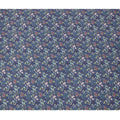 Navy Blue Multicolor Floral Printed Cotton Lawn Fabric with Dense Botanical Motifs, 110 Cms Width, Made in Japan-D22516
