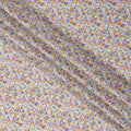 قماش قطني مطبوع عليه زهور دقيقة متعدد الألوان بقاعدة لافندر مع لمسات من الأرجواني والبرتقالي والأصفر، عرض 110 سم، صنع في اليابان - D22523
