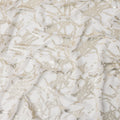 Ivory Silk Chiffon Fabric with Abstract Metallic Lurex Design, 110 Cms Width, Made in South Korea-D22563