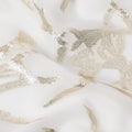Ivory Silk Chiffon Fabric with Abstract Metallic Lurex Design, 110 Cms Width, Made in South Korea-D22563