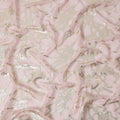 Blush Pink Silk Chiffon Fabric with Abstract Metallic Lurex Design, 110 Cms Width, Made in South Korea-D22566