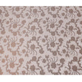 Blush Nude French Silk Chiffon Fabric with Metallic Lurex Floral Brocade Design, 110 Cms Width, Made in France-D22569