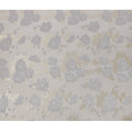 Light Grey French Silk Chiffon Fabric with Metallic Lurex Rose Floral Brocade Design, 110 Cms Width, Made in France-D22570