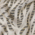 Light Gold French Silk Chiffon Fabric with Metallic Lurex Striped Wave Design, 110 Cms Width, Made in France-D22571