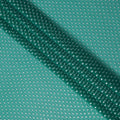 قماش شيفون حريري أخضر زمردي مع تصميم نقاط بولكا من لوركس معدني، عرض 110 سم، صنع في كوريا الجنوبية - D22579