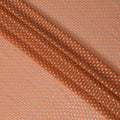 Peach Orange Silk Chiffon Fabric with Metallic Lurex Polka Dot Design, 110 Cms Width, Made in South Korea-D22581