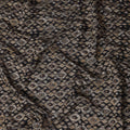 Black Ikat-Inspired Diamond Printed Blended Viscose Fabric with Earthy Beige and Taupe Tones, 110 Cms Width, Made in India-D22806