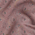 Dusty Pink Floral Booti Printed Blended Viscose Fabric with Gold Highlights and Delicate Motifs, 110 Cms Width, Made in India-D22810 Regal Fabrics