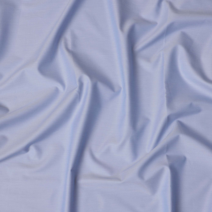 قماش قمصان قطني سويسري 100% بلون أزرق سماوي، تصميم سادة، عرض 150 سم، صنع في سويسرا - D22870