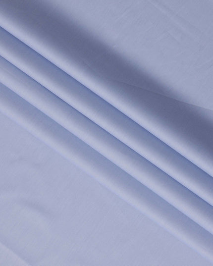 قماش قمصان قطني سويسري 100% بلون أزرق سماوي، تصميم سادة، عرض 150 سم، صنع في سويسرا - D22870