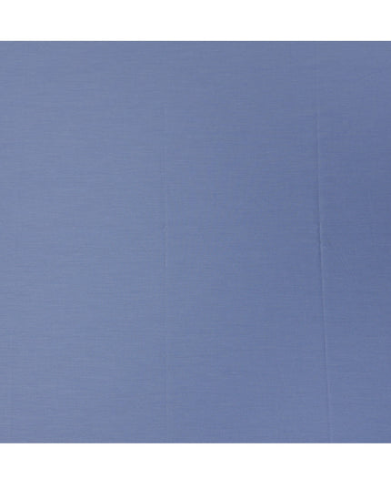 قماش قمصان قطني سويسري 100% بلون أزرق فولاذي، تصميم سادة، عرض 150 سم، صنع في سويسرا - D22873