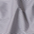 White and Grey Horizontal Stripe 100% Cotton Shirting Fabric, Fine Line Pattern, 150 cm Width, Made in Italy-D22882