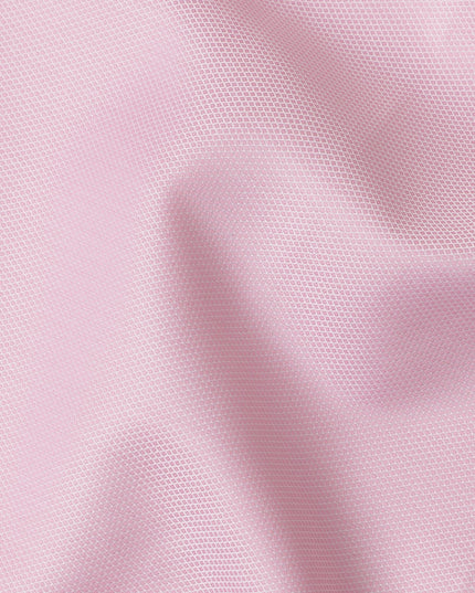 قماش دوبي وردي فاتح، قطن سويسري ١٠٠٪، نسج هندسي دقيق، عرض ١٥٠ سم، صنع في سويسرا - D22883