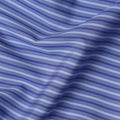 قماش قمصان متعدد الخطوط باللونين الأزرق والأرجواني، مصنوع من القطن بنسبة 100%، بتصميم خطوط أفقية رفيعة، عرض 150 سم، صنع في إيطاليا - D22884