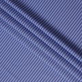 قماش قمصان متعدد الخطوط باللونين الأزرق والأرجواني، مصنوع من القطن بنسبة 100%، بتصميم خطوط أفقية رفيعة، عرض 150 سم، صنع في إيطاليا - D22884