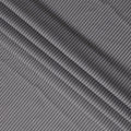 قماش قمصان قطني 100%، مخطط باللونين الرمادي والأسود، بتصميم خطوط أفقية دقيقة، عرض 150 سم، صنع في إيطاليا - D22885