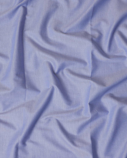 Sky Blue Herringbone 100% Cotton Shirting Fabric, Subtle Zigzag Weave, 150 cm Width, Made in Italy-D22888
