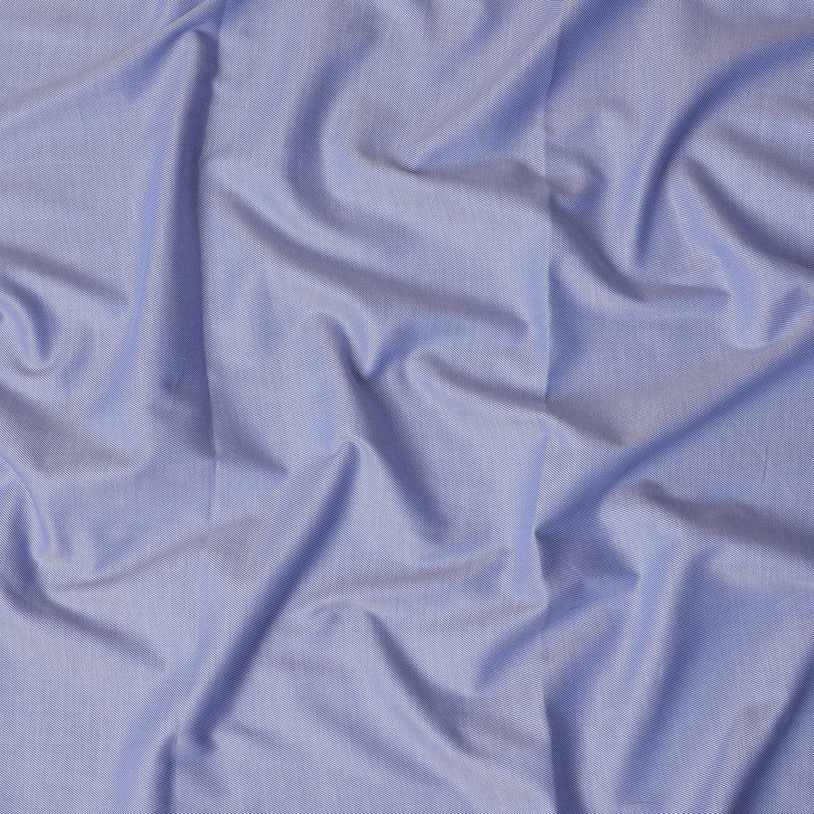 Sky Blue Herringbone 100% Cotton Shirting Fabric, Subtle Zigzag Weave, 150 cm Width, Made in Italy-D22888