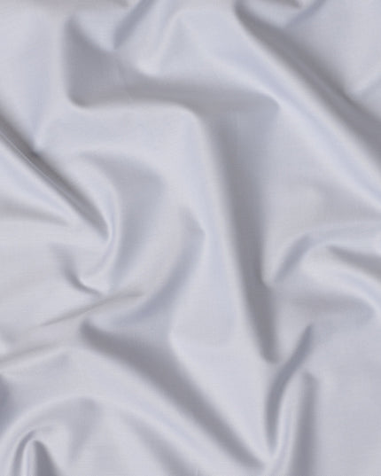 Ice Grey Twill 100% Swiss Cotton Shirting Fabric, Smooth Diagonal Weave, 150 cm Width, Made in Switzerland-D22889