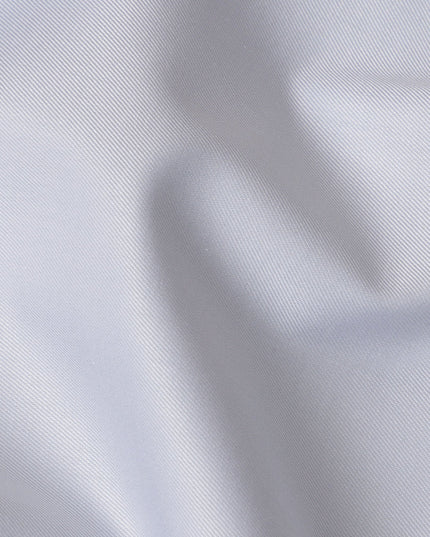Ice Grey Twill 100% Swiss Cotton Shirting Fabric, Smooth Diagonal Weave, 150 cm Width, Made in Switzerland-D22889