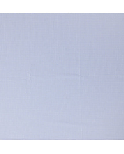 Sky Blue Glen Check 100% Cotton Shirting Fabric, Subtle Tartan Pattern, 150 cm Width, Made in Italy-D22890
