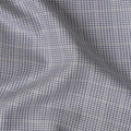 Grey and Black Micro Check 100% Cotton Shirting Fabric, Dense Mini Grid Pattern, 150 cm Width, Made in Italy-D22892