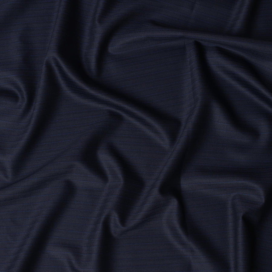 Midnight Blue Premium Super 110's Wool Suiting Fabric by Scabal – 3.50 Mtrs Piece, Width 150 Cms, Made in United Kingdom-D23060