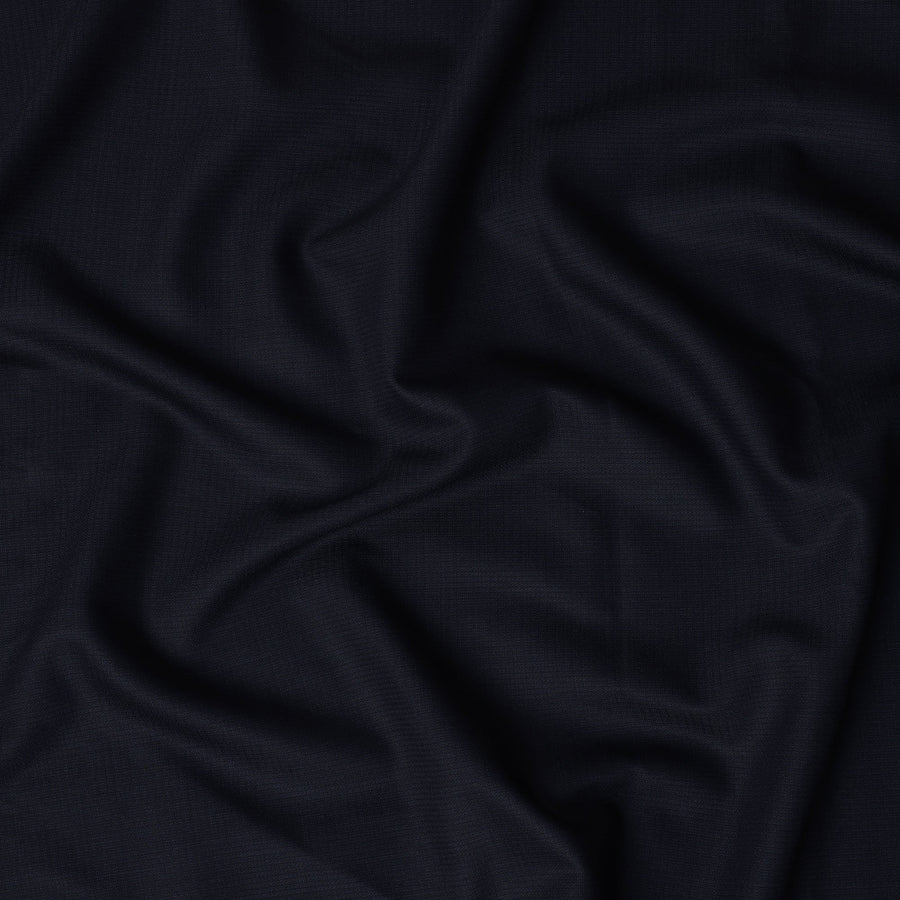 Dark Navy Blue Premium Super 100's Wool Suiting Fabric by Scabal – 3.50 Mtrs Piece, Width 150 Cms, Made in United Kingdom-D23061