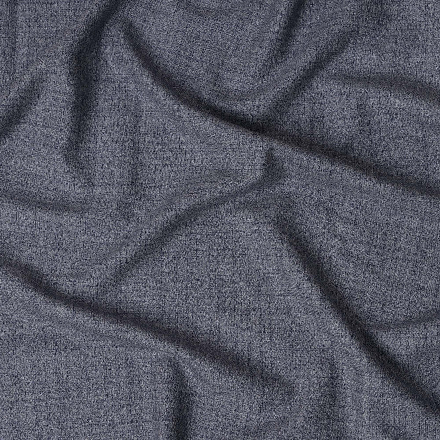Slate Blue Premium Super 130's All Wool Suiting Fabric by Scabal – 3.50 Mtrs Piece, Width 150 Cms, Made in United Kingdom-D23063