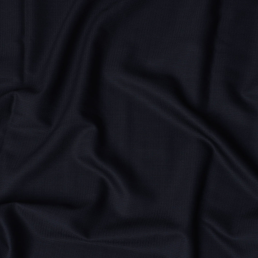 Deep Navy Premium Super 100's Wool Suiting Fabric by Scabal – 3.50 Mtrs Piece, Width 150 Cms, Made in United Kingdom-D23064