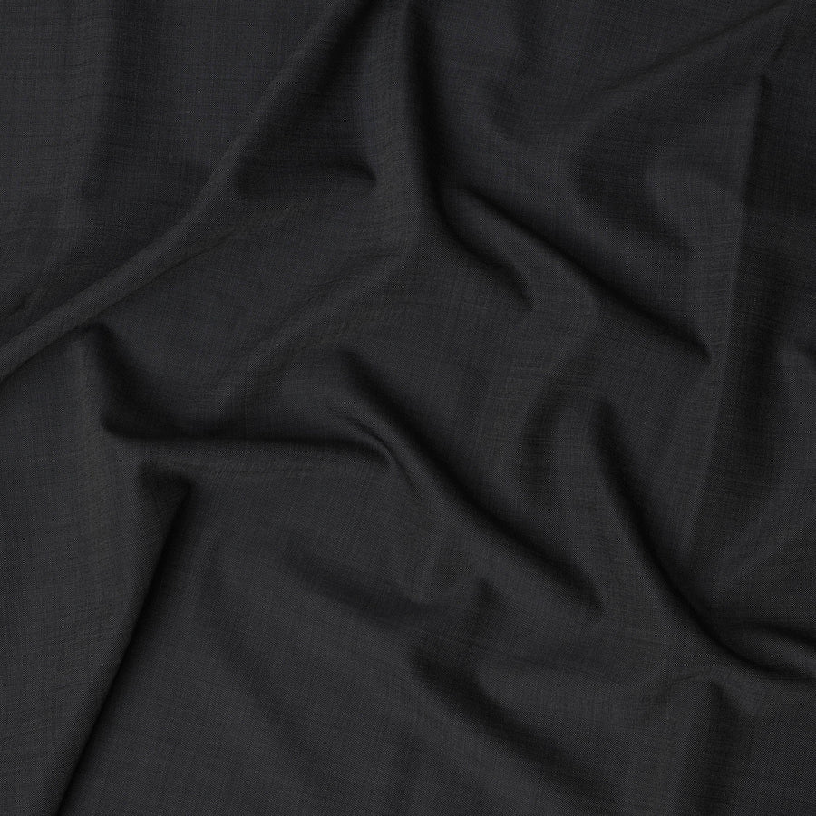 Graphite Grey Premium Super 100's Wool Suiting Fabric by Scabal – 3.50 Mtrs Piece, Width 150 Cms, Made in United Kingdom-D23067