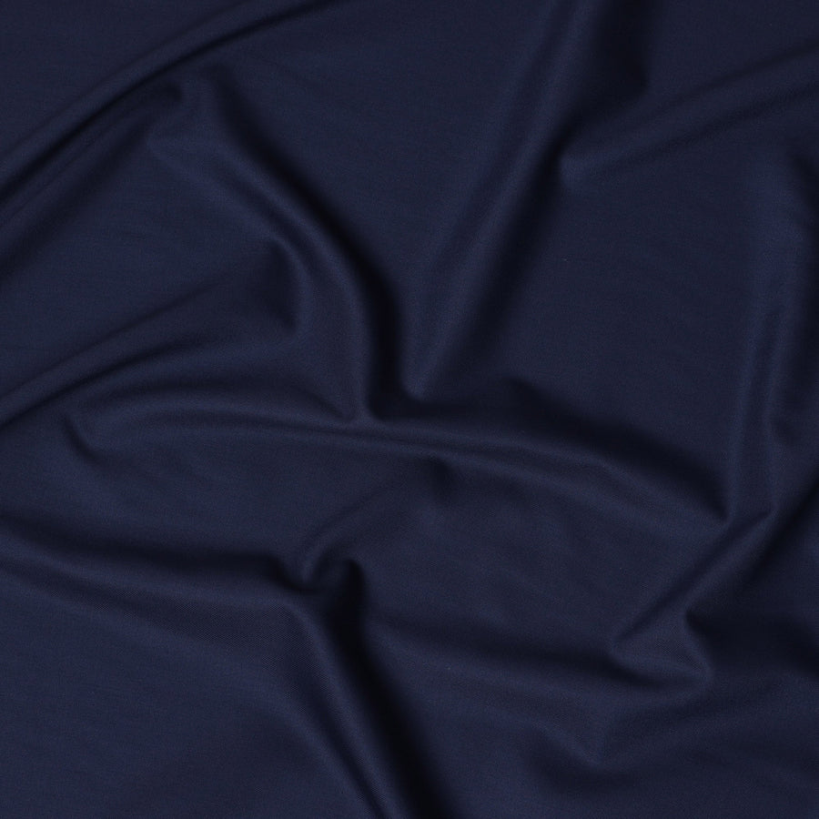 قماش بدلات من الصوف المخلوط الفاخر باللون الأزرق الداكن - عرض 150 سم، صنع في الصين - D23069