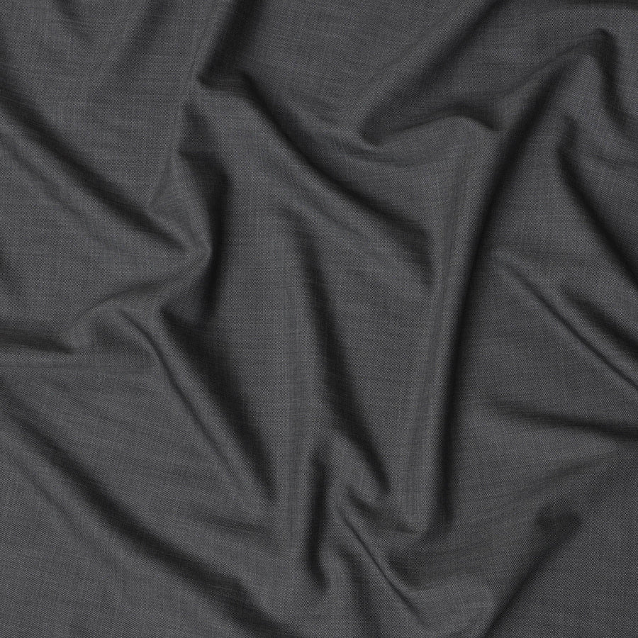 Charcoal Grey Premium Blended Wool Suiting Fabric – Width 150 Cms, Made in China-D23071