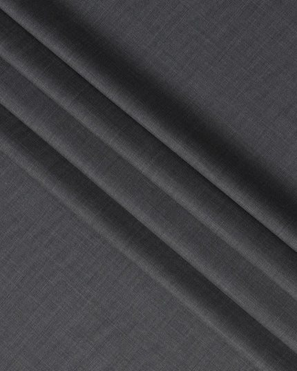 Charcoal Grey Premium Blended Wool Suiting Fabric – Width 150 Cms, Made in China-D23071