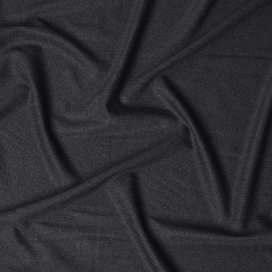 Midnight Charcoal Premium Blended Wool Suiting Fabric – Width 150 Cms, Made in China-D23072