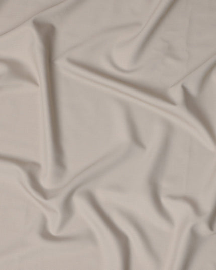 قماش صوف فاخر مخلوط باللون البيج العاجي - عرض 150 سم، صنع في الصين - D23074